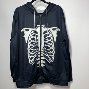 Skeleton zip up sweatshirt